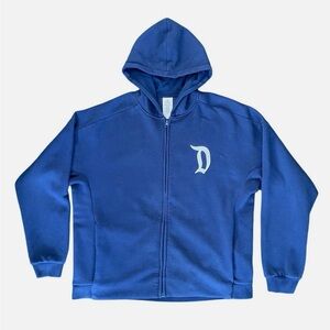 Disney Parks Disneyland Logo Adult Zip Up Hoodie Navy Blue - Unisex- XXL - EUC